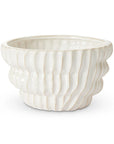 Ribbed White Planter