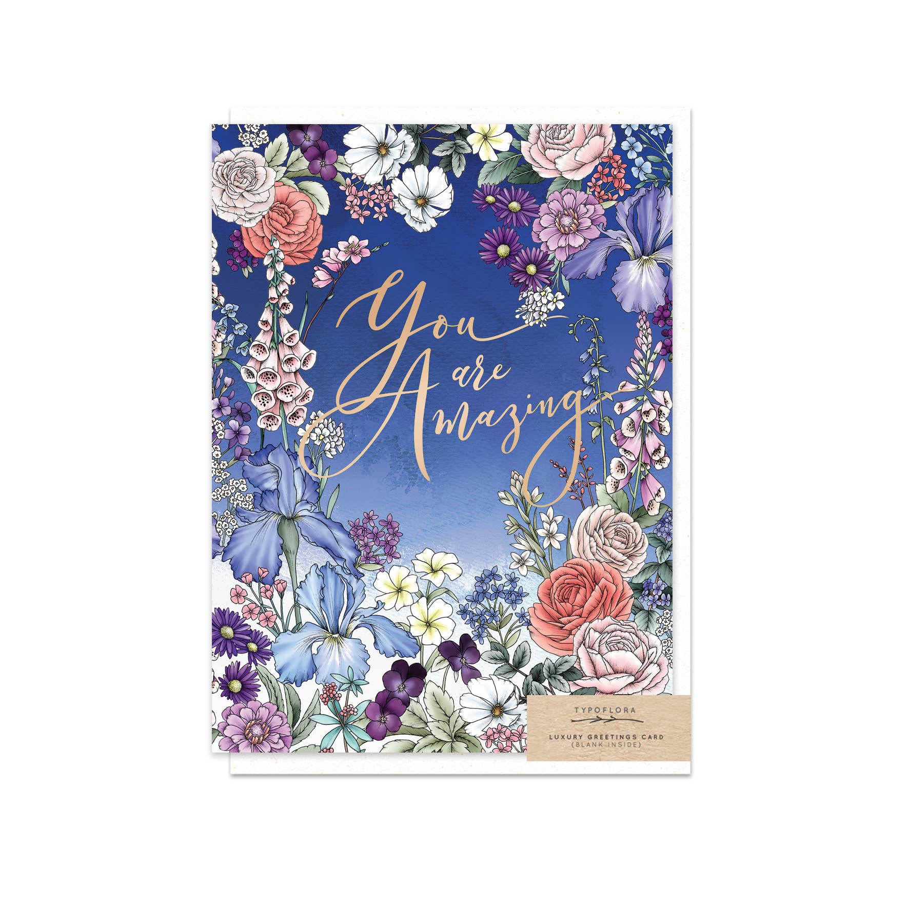 Typofloral Greeting Cards