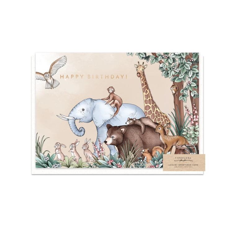 Typofloral Greeting Cards