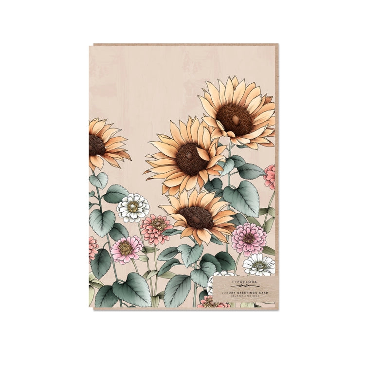 Typofloral Greeting Cards