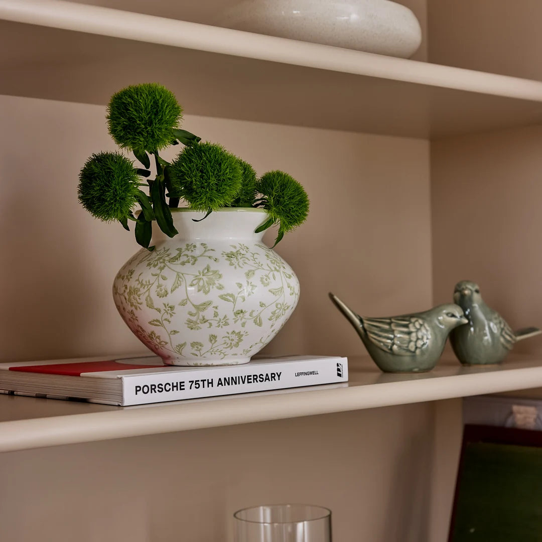 Green Stamped Vase