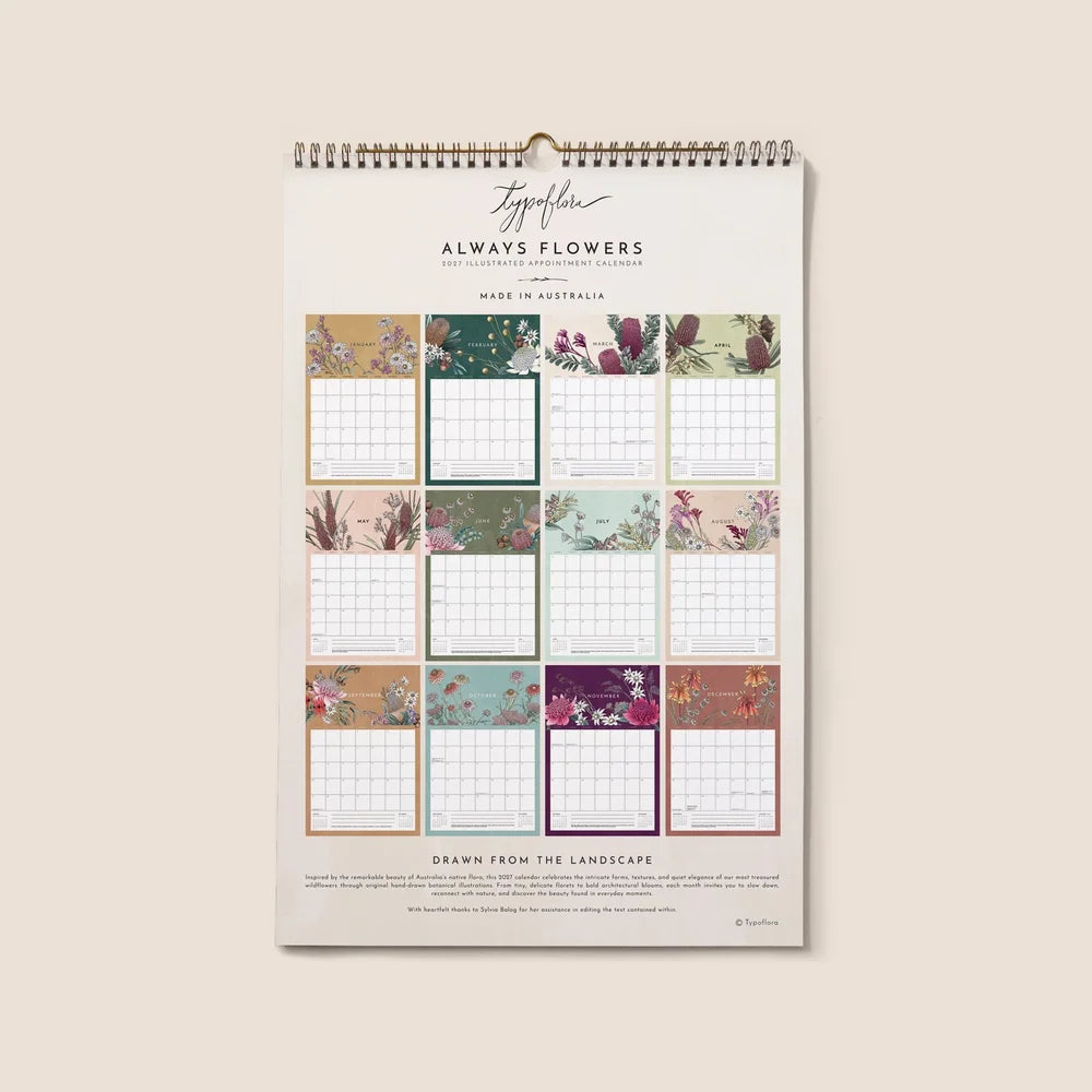 2027 Always Flowers Appointment Calendar