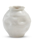 Dimple White Glazed Vase