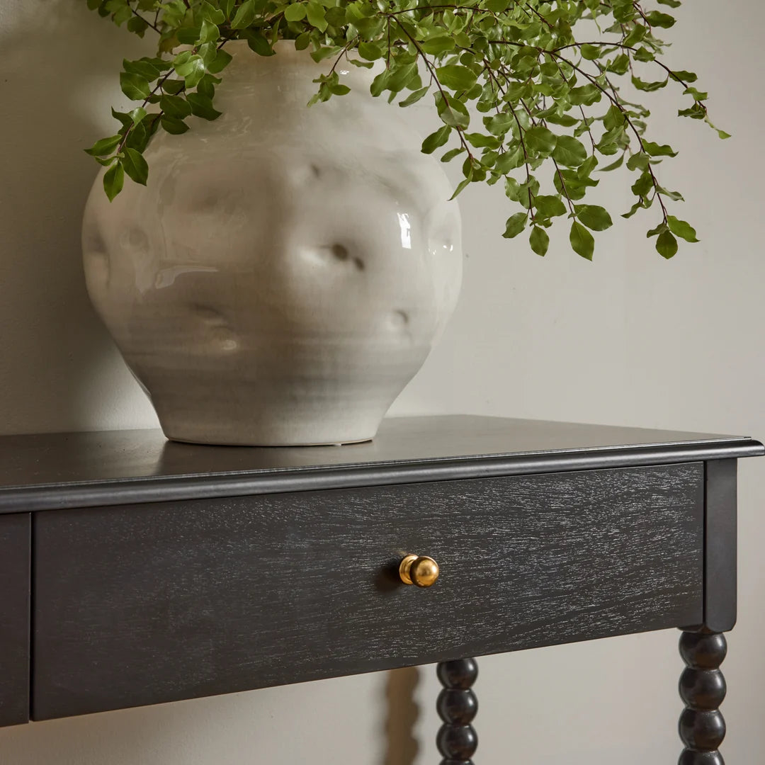 Dimple White Glazed Vase
